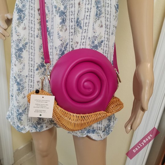 KATE SPADE SNAIL ENCHANTED PINK CROSSBODY BAG - Picture 11 of 13